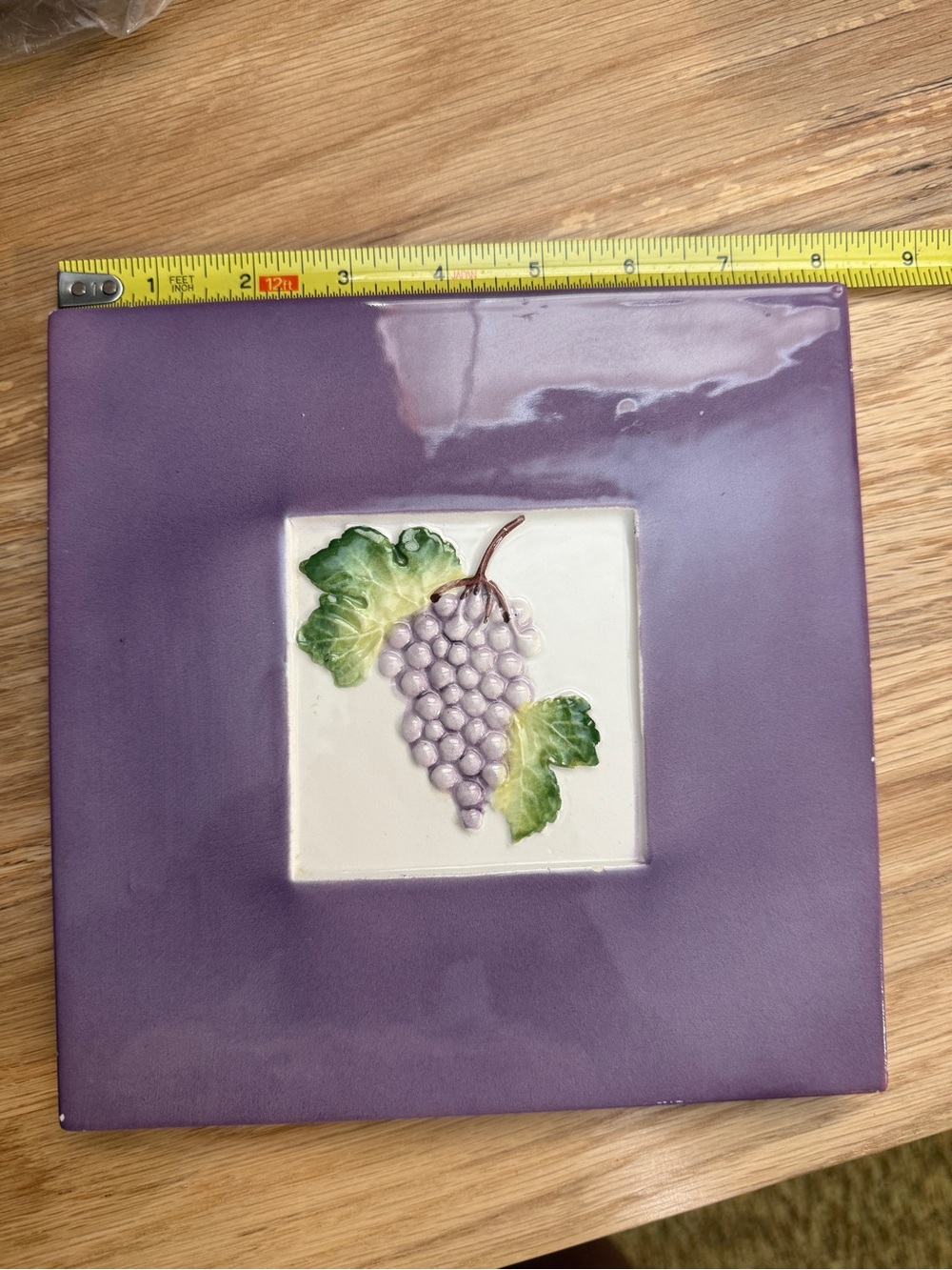 Purple Grape Ceramic Accent Tile from World Market